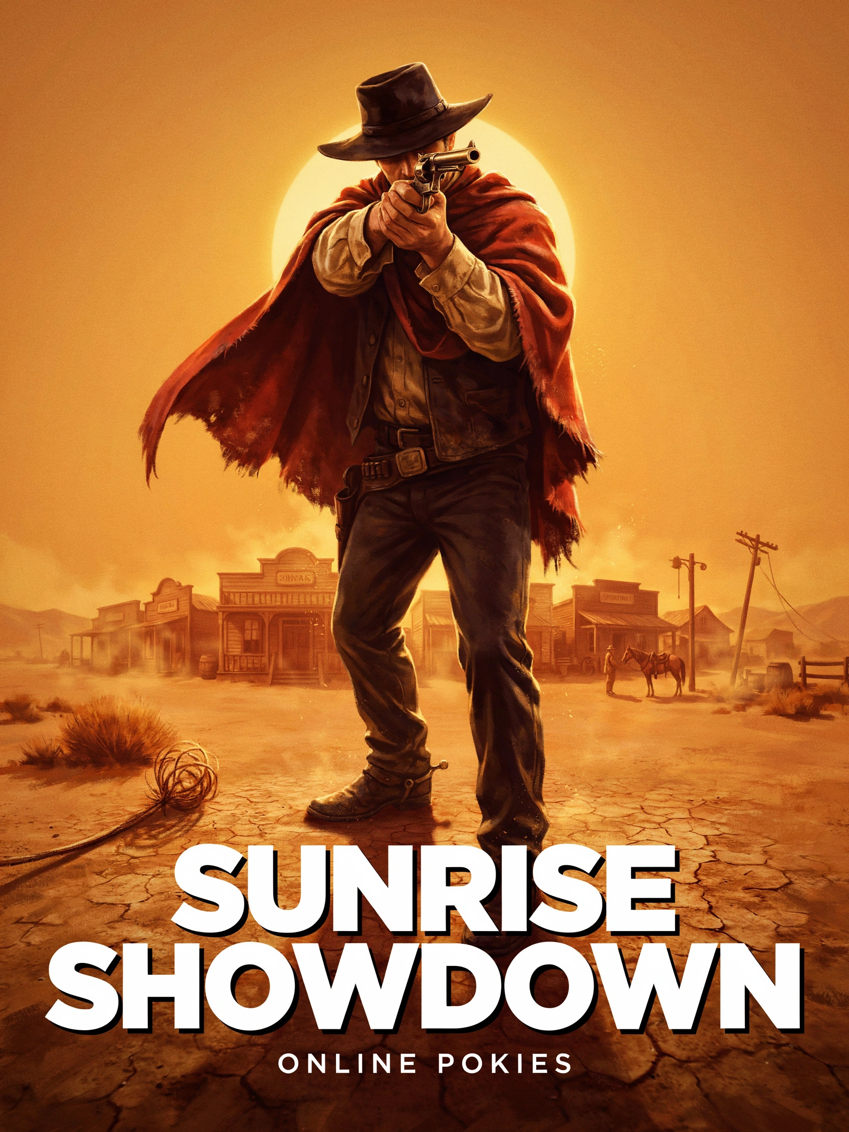 Artwork from the Duel at Dawn pokie
